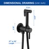 SHAMANDA Wall Mounted Bidet Sprayer Set, Stainless Steel Round Handheld