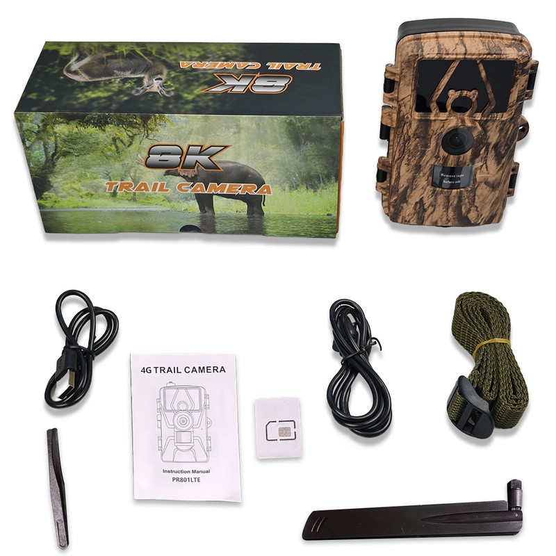 Trail Cam with 8K Video 60MP Images Night Vision Motion