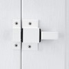 INIRET 4 Packs Spring Door Lock, White Self-Closing Gate Latch