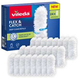 Vileda Flex&Catch piumino di ricambio | Deep clean refills | Cattura fino a 3 volte più polvere rispetto ai piumini tradizionali