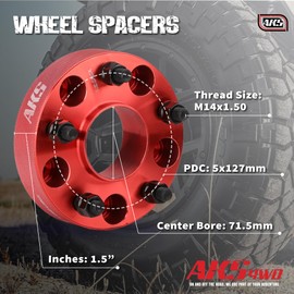AKS4WD 5x5 Wheel Spacers 2 Inch - Espaciadores De Rines 2 Pulgadas - 5 Lug Wheel Spacer Hubcentric - Wheel Adapters & Spacers for Truck - 2 Inch Wheel Spacers Adapters Fit to 5 Lug Wheel Spacers