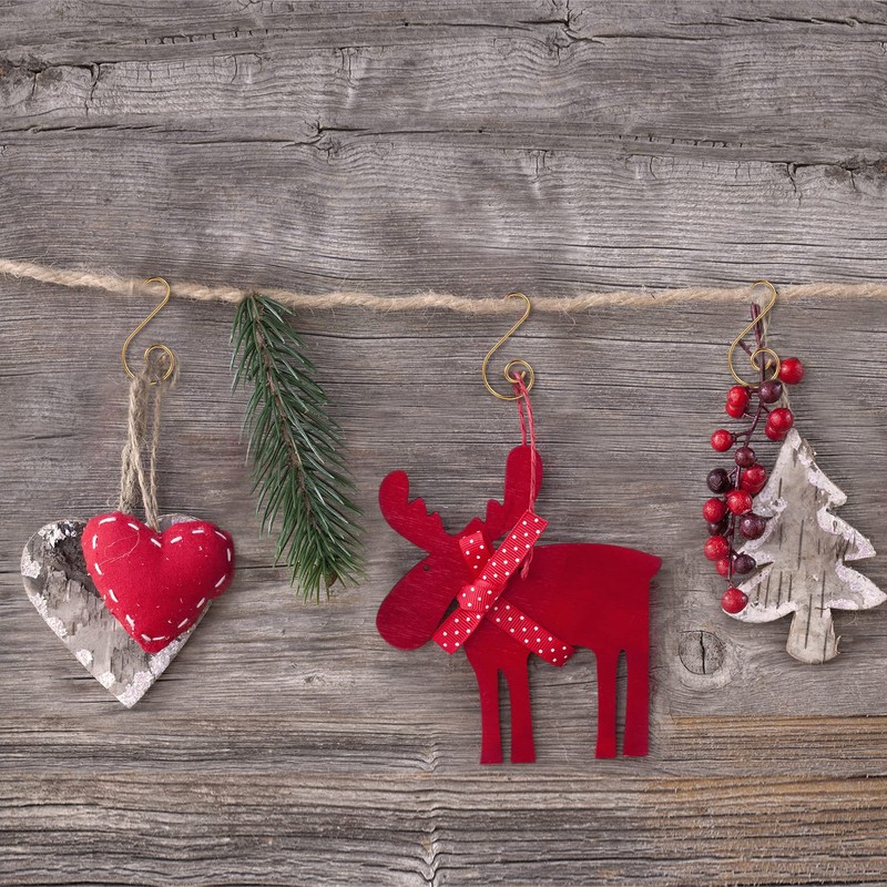 SAVITA 100pcs Ornament Hooks Christmas Tree, Christmas Hooks Christmas Tree