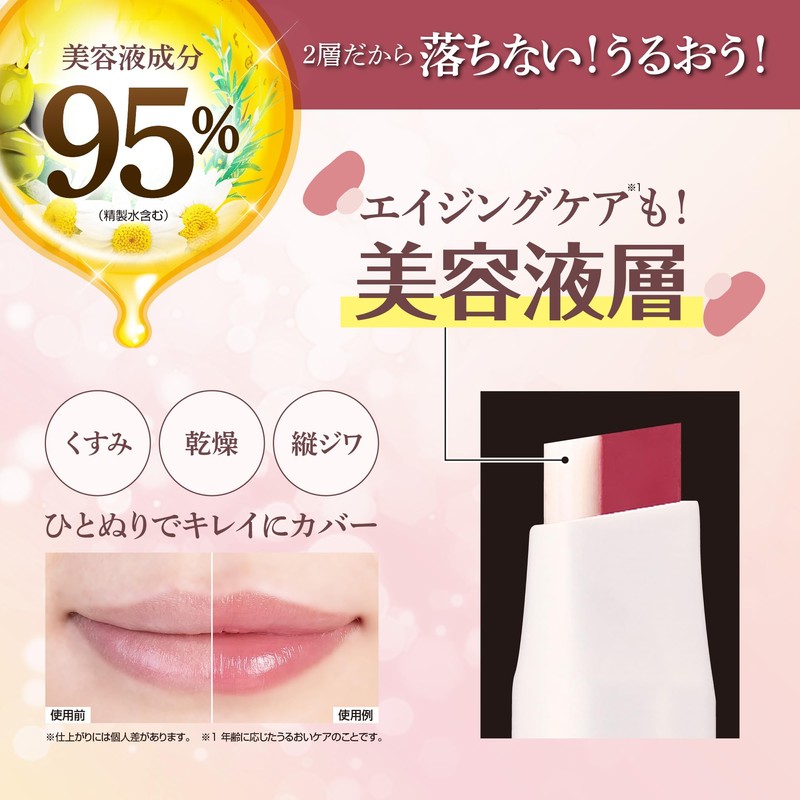 Simplicity Double Tint Rouge Color Retention Moisturizing Lipstick (Rose Pink,