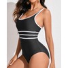 VECENEY One Piece Bathing Suit for Women High Waisted Color