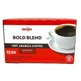 Meijer Bold Blend Dark Roast Coffee K Cups 12 ct 4.44 oz
