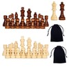 Nature Wood Chess Pieces Set, 3.15” King Figures Tournament Staunton
