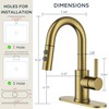 FORIOUS Brushed Gold Bathroom Faucets for Sink 3 or 1
