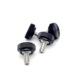 M4 Light Saber Retention Screws Black Knurled Thumb Screw Bolt 4mm x .7mm Metric Thread Rust Proof (Pack Size: 12 Pack)