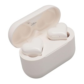 Tangxi Herz Ohrhörer, Süße Ohrhörer, Kabellose Ohrhörer, Kleine Ohrhörer, HiFi Stereo Sound, schweiß- und wasserdichte Ohrhörer, In Ear Ohrhörer mit Ladeetui, Bluetooth 5.3 (White)