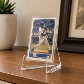 Clear Acrylic Display Stands for Sports Cards – 30-Piece Card Holder Set for Graded Collections & Display