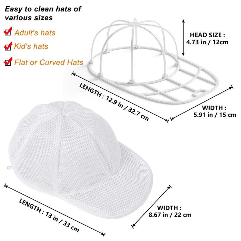 Coopache Hat Washer Cage for Washing Machine Ball Cap Washing