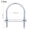 sourcing map Round U-Bolts 2 Sets 3.15"(80mm) Inner Width 130mm