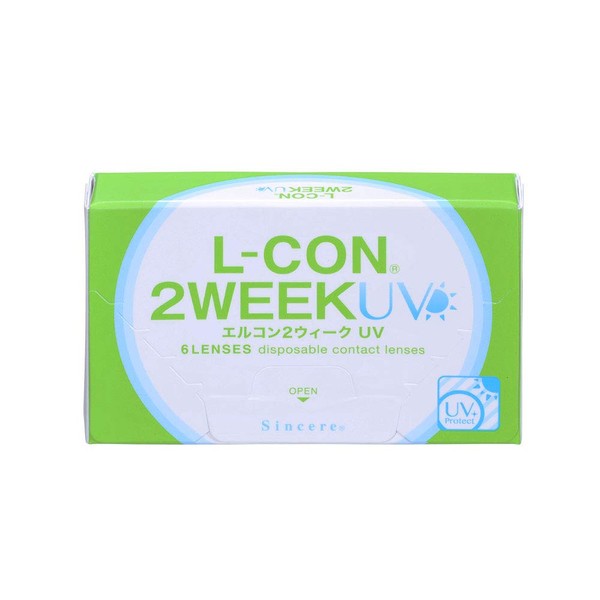 [6枚入り] クリアコンタクトレンズ エルコン2Week UV [ツーウィーク 2週間 / 含水率38% / 度あり/DIA