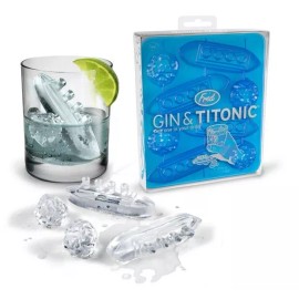 Fred Gin and Titonic Titanic and Iceberg Silicone Ice Cube Tray Fred & Friends