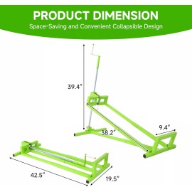unbranded Foldable Lift Jack for Riding Lawn Mowers & Garden Tractors, Manual & Power Use - Green