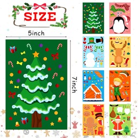 64 Sheets Christmas Stickers Crafts for Kids Toddlers, Make Your Own Christmas Stickers Christmas Goodie Treat Bag Stocking Stuffers Christmas Game Activities for Kids Toddlers Christmas Party Favors