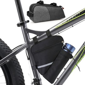 JSTHHTT 2 Pcs Bike Triangle Bag Bicycle Frame Bag Reflective Bike Bicycle Under Top Tube Bag Side Opening Corner Pouch Storage Bag for Cycling, Bike Bags for Frame, Bike Frame Bags