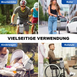 Figarge Bottle Holder Bicycle Drink Holder Bicycle Without Screws Bicycle Water Bottle with Holder Bottle Holder Bicycle with Mesh Pockets Bicycle Accessories for Pram, Ebike (Black)