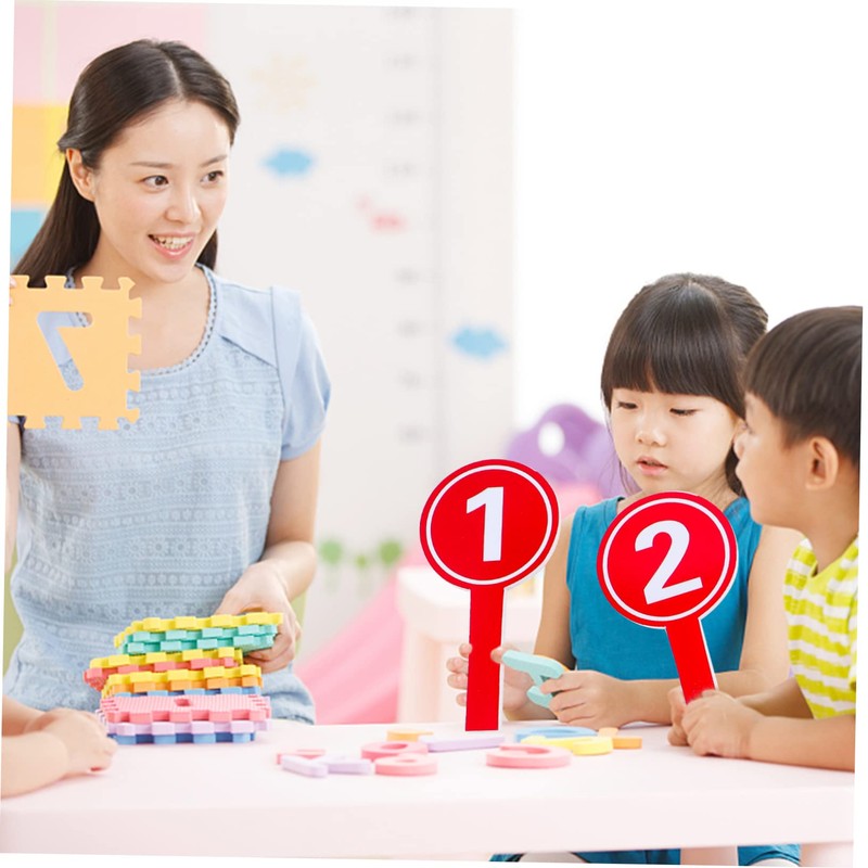 HOMSFOU 10pcs Handheld Score Paddles Number Boards for Voting Competition