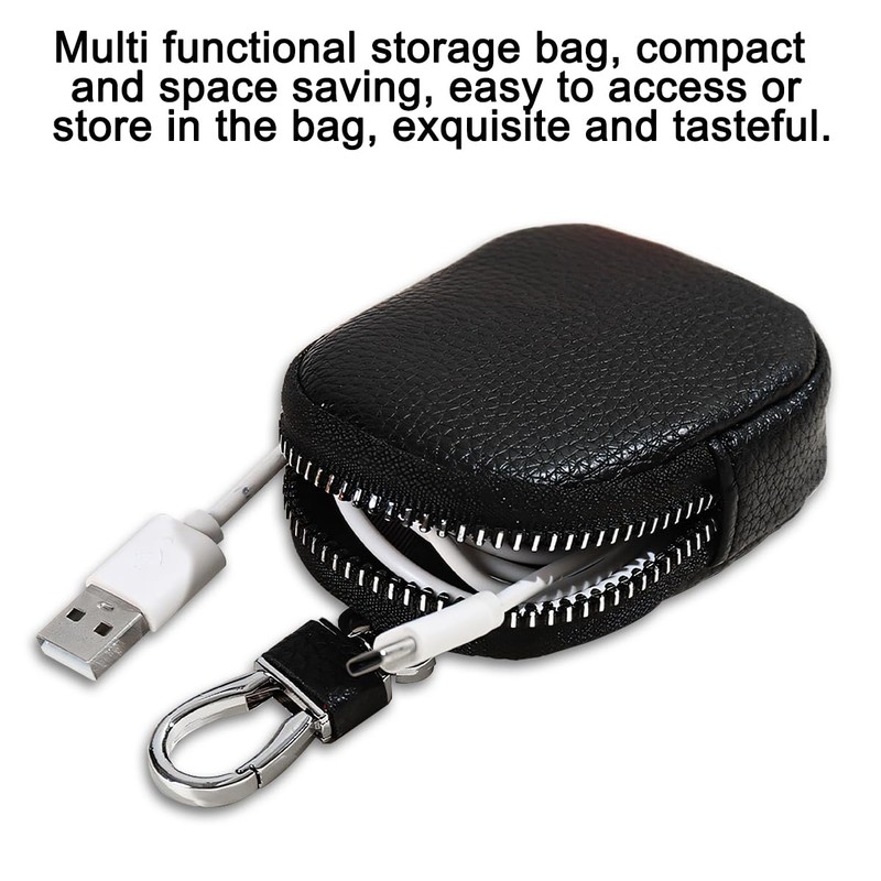 Mandark Car Key Fob Case, Leather Automotive Remote Key Chain