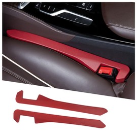 KIFIDAN 2PCS Car Seat Gap Filler,Flexible Seat Gap Organizer Between Seats for Tightly Filling Seat Gaps,Universal Car Side Seat Gap Filler Interior Car Accessories for Women & Men (Red)