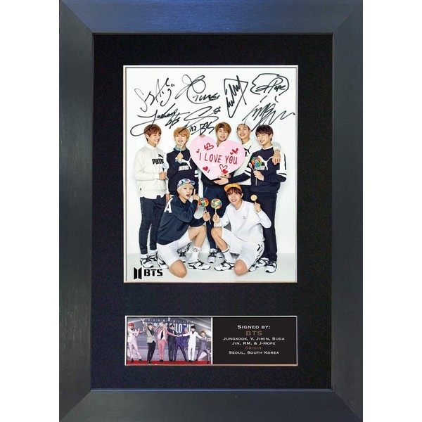 #761 BTS No3 Signed Autograph Mounted Photo Reproduction PRINT A4