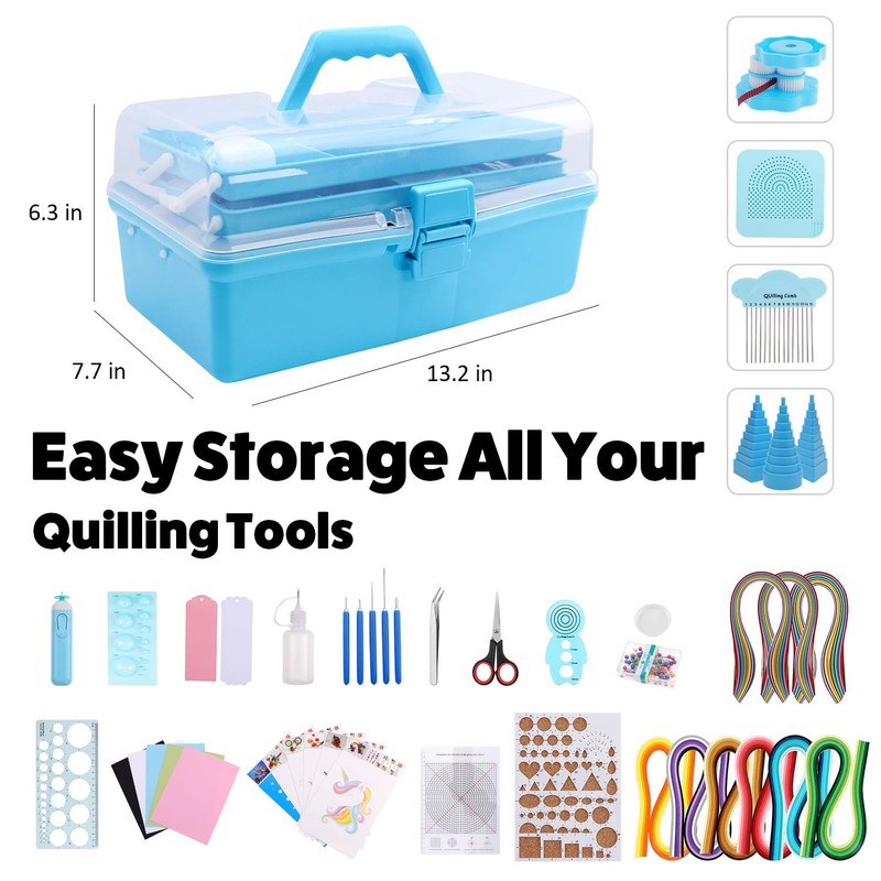JoyPlus Quilling Kits for Beginners with Manual, 24 Tools &
