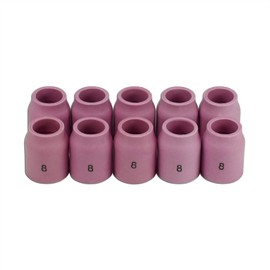 RIVERWELD TIG Gas Lens Alumina Nozzle Ceramic Cups 53N61S 8# 1/2" 12.5mm for PTA DB SR WP 9 17 18 20 25 26 TIG Welding Torches Pack of 10