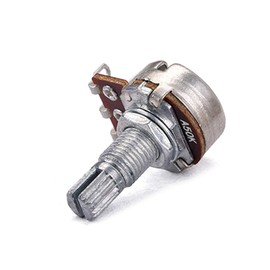 SUPVOX 10pcs A50k Full Size Bass Pots Potentiometer Long Knurled Split Shaft Audio Taper Low Friction for Guitar Bass