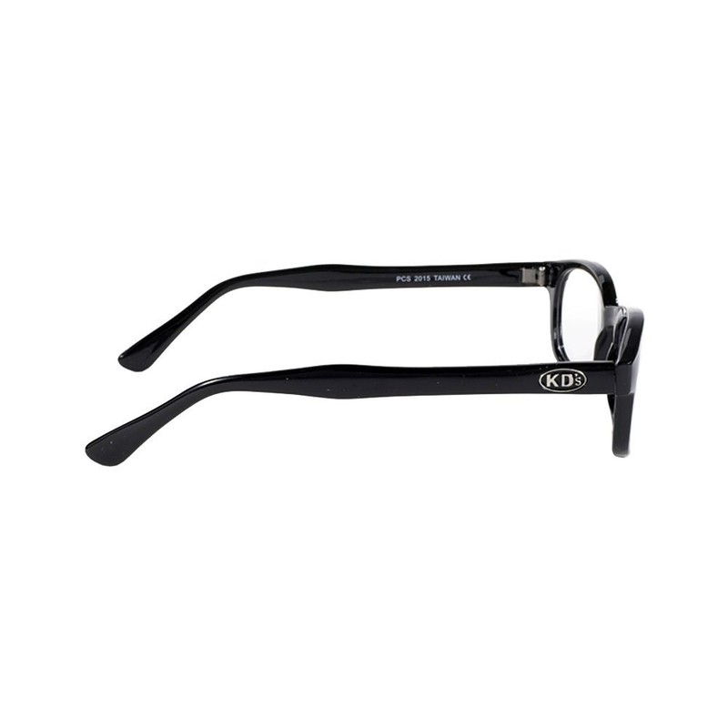 Pacific Coast Original KD's Biker Sunglasses (Black Frame/Clear Lens)