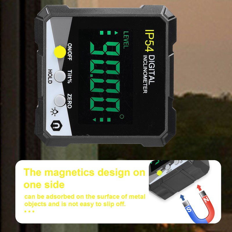 IP54 4*90° Portable Digital Inclinometer LCD Backlight Digital Protractor Slope