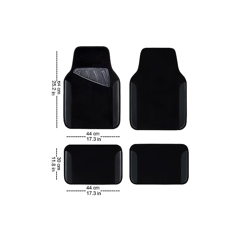 CAR PASS Alfombrillas impermeables para coche de ajuste universal, alfombras