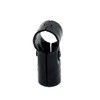 Black 1.02", T-shaped inclined pipe connector pipe clamp