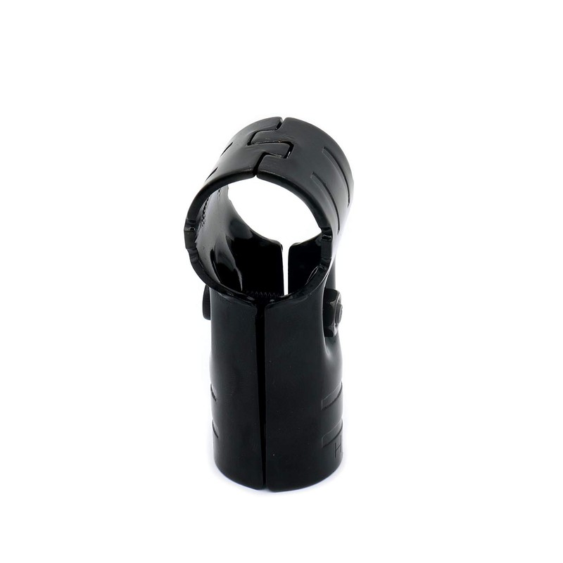 Black 1.02", T-shaped inclined pipe connector pipe clamp