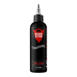 Beard Octane: Cold Start Beard Conditioner w/Biotin & Provitamin B5-8 oz - Repair & Soften Damaged Beard Hair - Contains Argan Oil & Aloe Vera - Made in USA - Peppermint Tea Tree Essential Oil