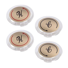 Cold and Hot Water Knob Replacement, 4 Pieces Compatible with Various Series of Faucets Such asRyutain, Delta, LDR, Delex, and Peerless.Index Button of The Faucet