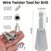 2 Pcs Wire Twister Tool For Drill, 1/4 Inch Hex