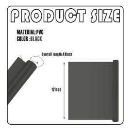 Headlight Tint Vinyl Wrap Film, 12" x 48" Self-Adhesive Tint Protective Film for Headlights, Tail Lights, Fog Lights, UV-Resistant Car Light Colored Vinyl Film (Black)