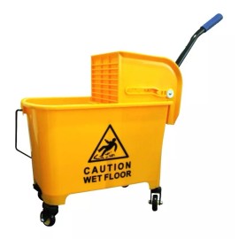 Dalpro Cubeta De Carrito Con Exprimidor 20 Litros Color Amarillo