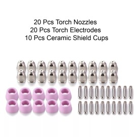 Amico Power CUT5060-050, 50-pcs Plasma Cutter Consumables, CUT-50/60 APC-50/60 CTS-200