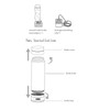 5V Hydrogen Water Bottle 260ML Capacity 2000‑9000ppb Rechargeable Portable Hydrogen