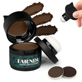 Farndu Hairline Powder - Hair Root Touch Up, Hair Color Powder, Hair Color Concealer | 3 Shades: Light, Medium, Dark Brown | 24-Hour Stain-Proof for Hair, Thinning Hairline, Hair Loss