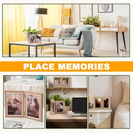 Baieye Double Folding Photo Frame 10 x 15 cm Wooden for Table Stand or Gifts