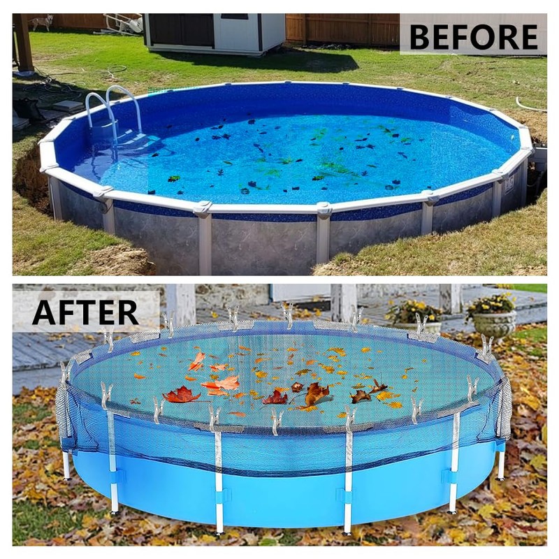 24 Ft Round Above Ground Pool Leaf Net Cover -