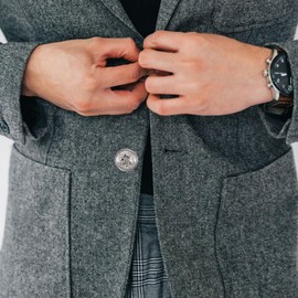 VICASKY 50PCS Metal Blazer Button Set, Silver Buttons for Blazers Jeans Button, Replacement Jeans Buttons Metal Silver Vintage Blazer Button Set /15.0MM,28L/18.0MM,34L/20.0MM,36L/23.0 MM,40L/25.0