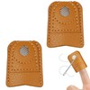 KEPYATI 2 Leather Thimble Hand Sewing Thimble Finger Protector Coin