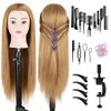 24-Inch Hairdressing Mannequin Head with Synthetic Fiber Hair – Styling,