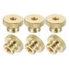 sourcing map Knurled Thumb Nuts, 6Pcs M5 x D16mm x