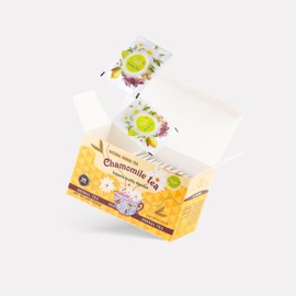 Vinis Chamomile Tea, Natural Herbal Tea, Caffeine Free, 20 Tea Bag Box (6)