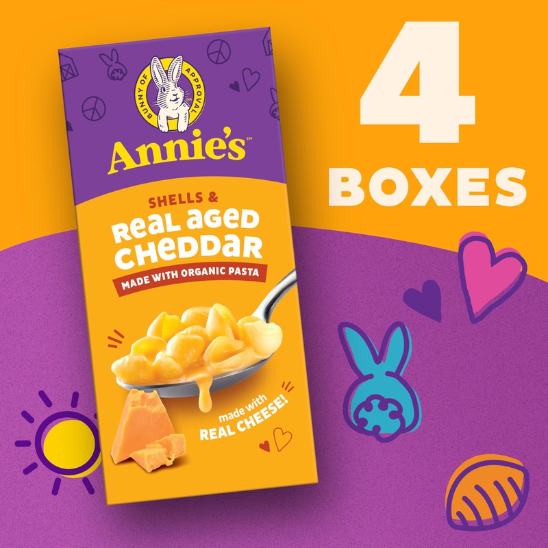 Annie's Shells and Real Aged Cheddar, Made with Organic Pasta